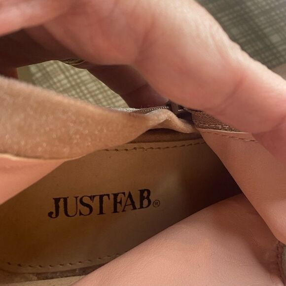 Justfab Velvet Crushed Tie Up Ankle Boots - Picture 8 of 10